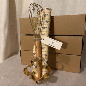 Anthropologie Gold and Cream Cooking Utensil Set